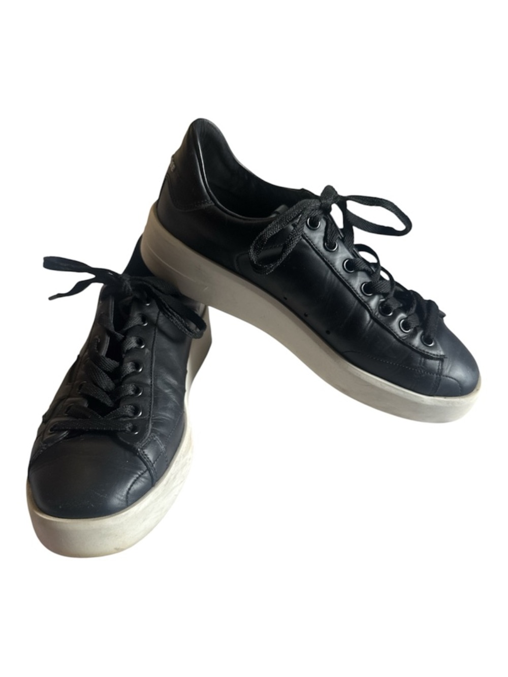 Golden Goose Pure Star Black Leather Sneakers- Size 37 / 7. - Picture 3 of 10
